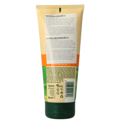 Optima Aloe pura sunprotect F15 aloe vera organic 200 Milliliter