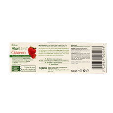 Aloe Dent Tandpasta aloe vera kinder fluor free 50 Milliliter