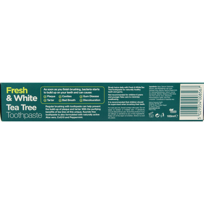 Optima Australian tea tree tandpasta fresh & white 100 Milliliter