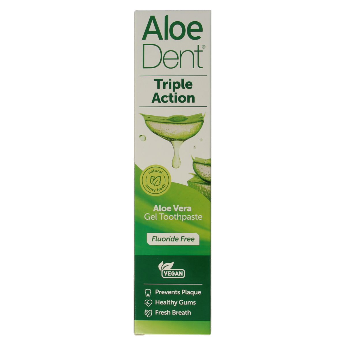 Optima Tandpasta aloe vera triple action fluor free 100.00 Milliliter