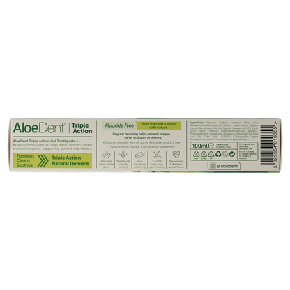 Optima Tandpasta aloe vera triple action fluor free 100.00 Milliliter