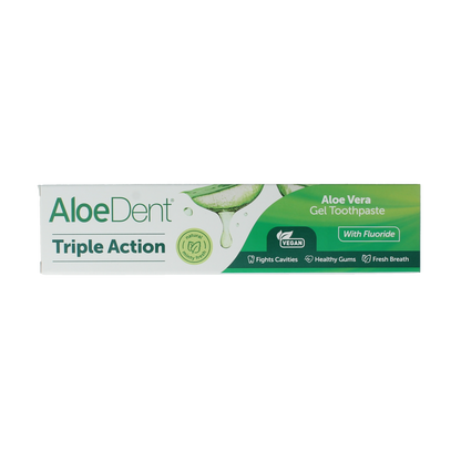 Aloe Dent Tandpasta aloe vera triple action with fluor 100.00 Milliliter
