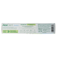 Aloe Dent Tandpasta aloe vera sensitive fluor free 100 Milliliter