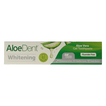 Aloe Dent Tandpasta aloe vera whitening fluor free 100.00 Milliliter