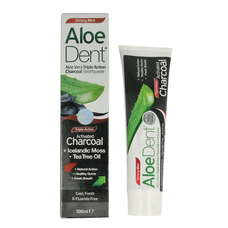 Aloe Dent Tandpasta charcoal 100 Milliliter