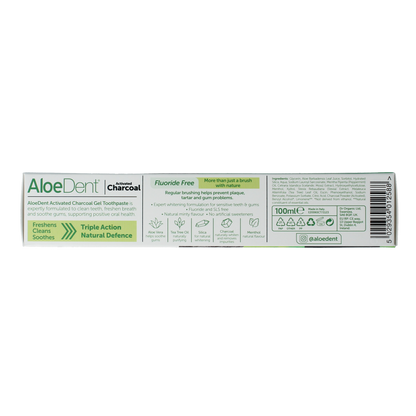 Aloe Dent Tandpasta charcoal 100.00 Milliliter
