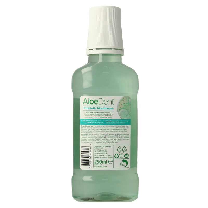 Aloe Dent Mondwater probiotic 250 Milliliter