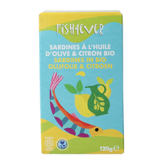 Fish 4 Ever Sardines olijfolie citroen 120 Gram