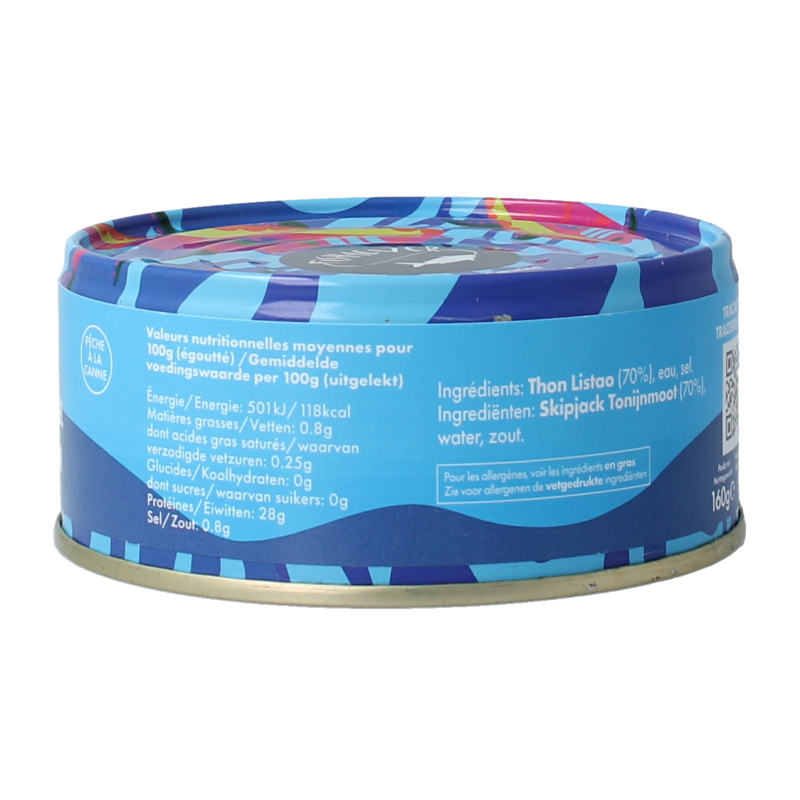 Fish 4 Ever Tonijnstukken in water 160 Gram