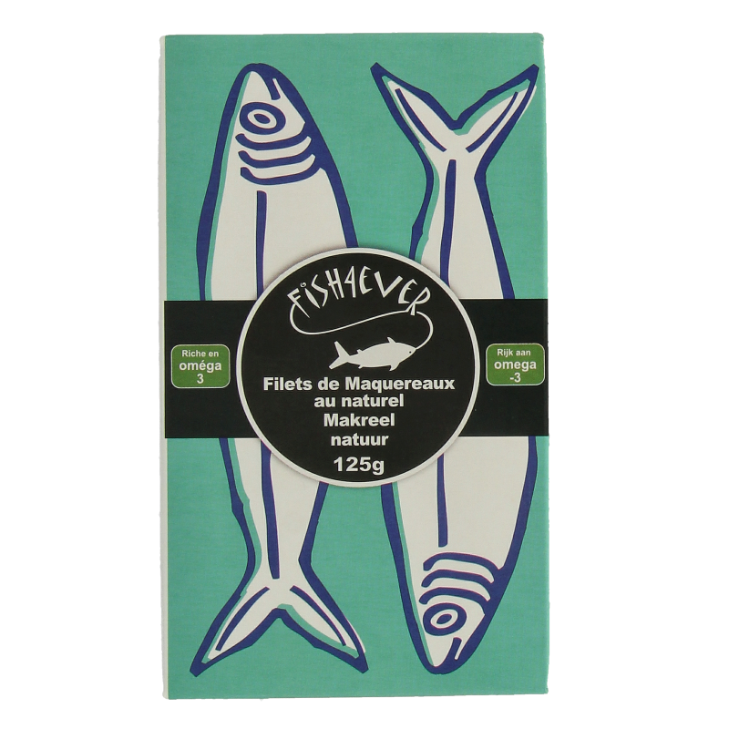 Fish 4 Ever Schotse makreel bronwater 125 Gram