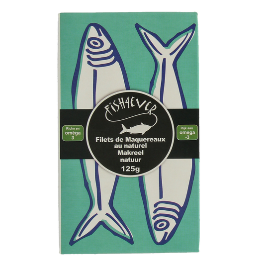 Fish 4 Ever Schotse makreel bronwater 125 Gram