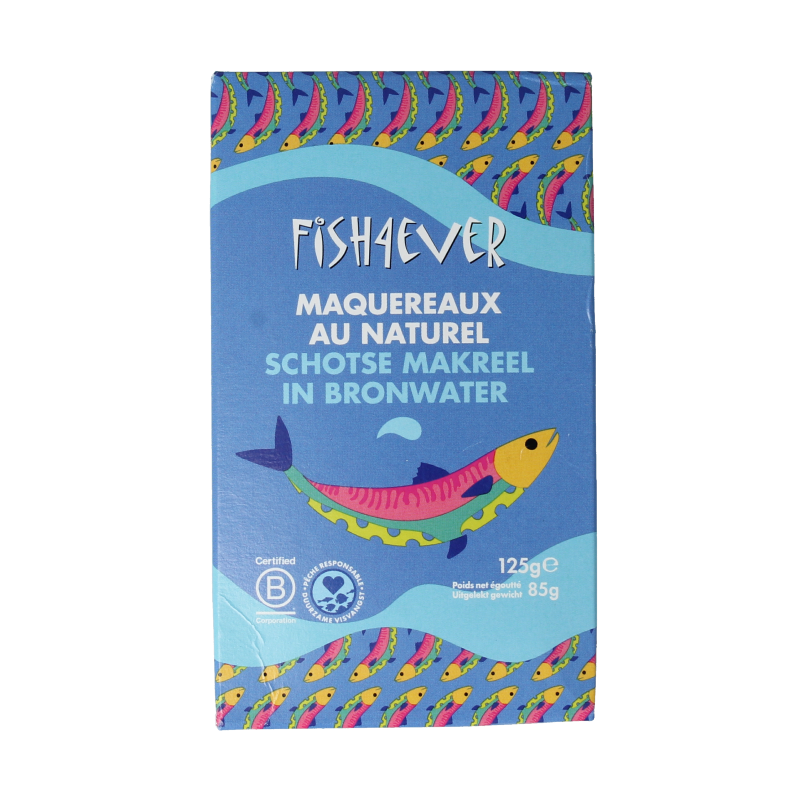 Fish 4 Ever Schotse makreel bronwater 125 Gram