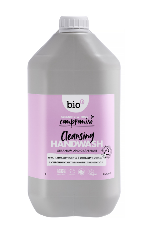 Bio-D Handzeep vloeibaar geranium & grapefruit 5 Liter