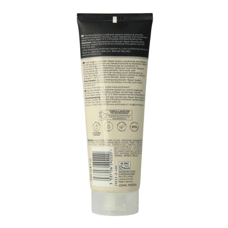 John Frieda Blonde + repair bond conditioner 250 Milliliter
