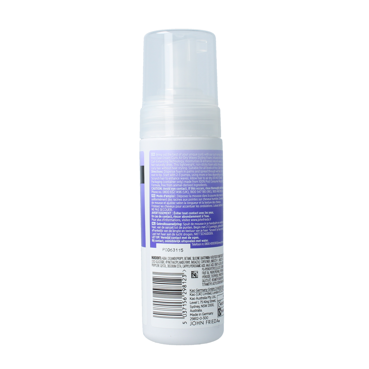 John Frieda Dream curls styling foam air dry waves 150.00 Milliliter