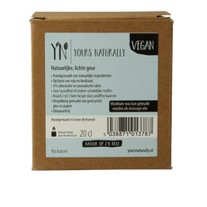 Yours Naturally Geurkaars in glas fris katoen 20cl 1 Stuks