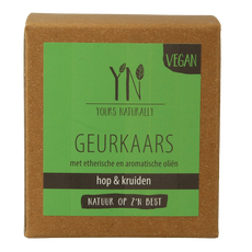 Yours Naturally Geurkaars in glas hop & kruiden 20cl 1 Stuks