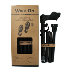 Able 2 Wandelstok anatomisch opvouw zwart mat rechts 1.00 Stuks