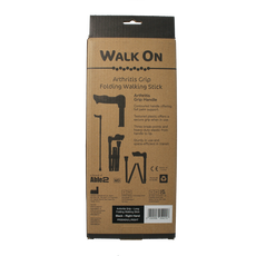 Able 2 Wandelstok anatomisch opvouw zwart mat rechts 1.00 Stuks