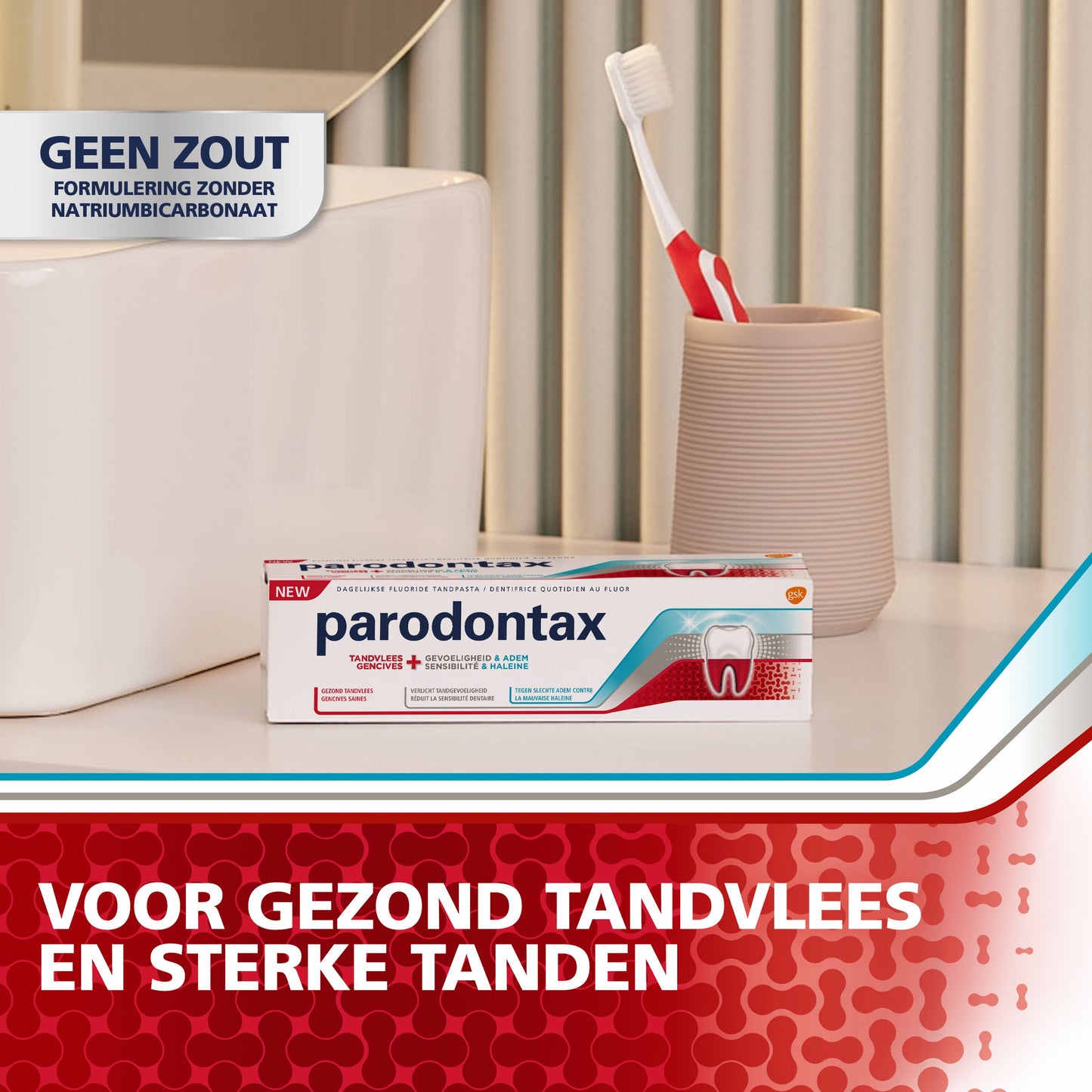 Parodontax Tandpasta tandvlees + gevoeligheid & adem 75 Milliliter