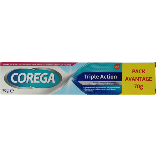 Corega Triple action kleefcreme 70.00 Gram