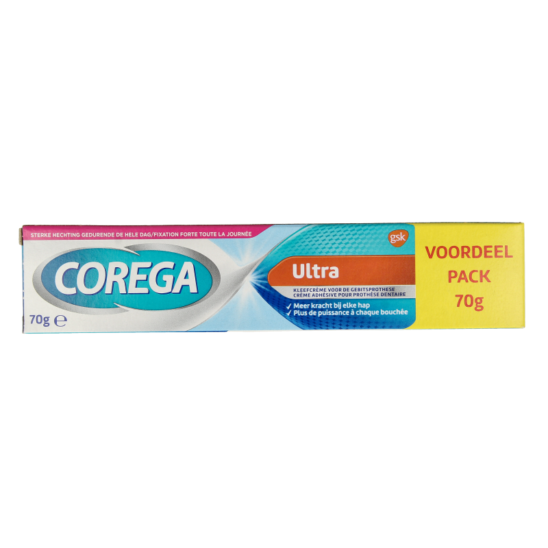 Corega Ultra kleefcreme voor de gebitsprothese 70 Gram