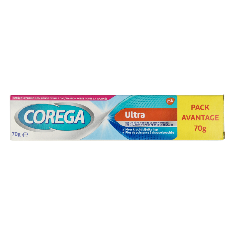 Corega Ultra kleefcreme voor de gebitsprothese 70 Gram