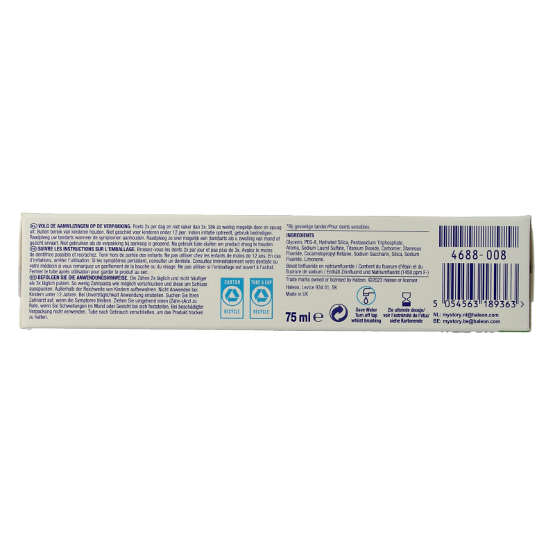 Sensodyne Tandpasta sensitivity, gum & glazuur 75 Milliliter
