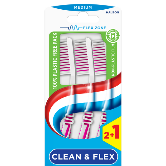 Aquafresh Tandenborstel clean & flex medium 3.00 Stuks