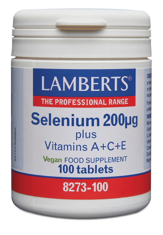 Lamberts Selenium 200mcg met vitamine A C E 100 Tabletten
