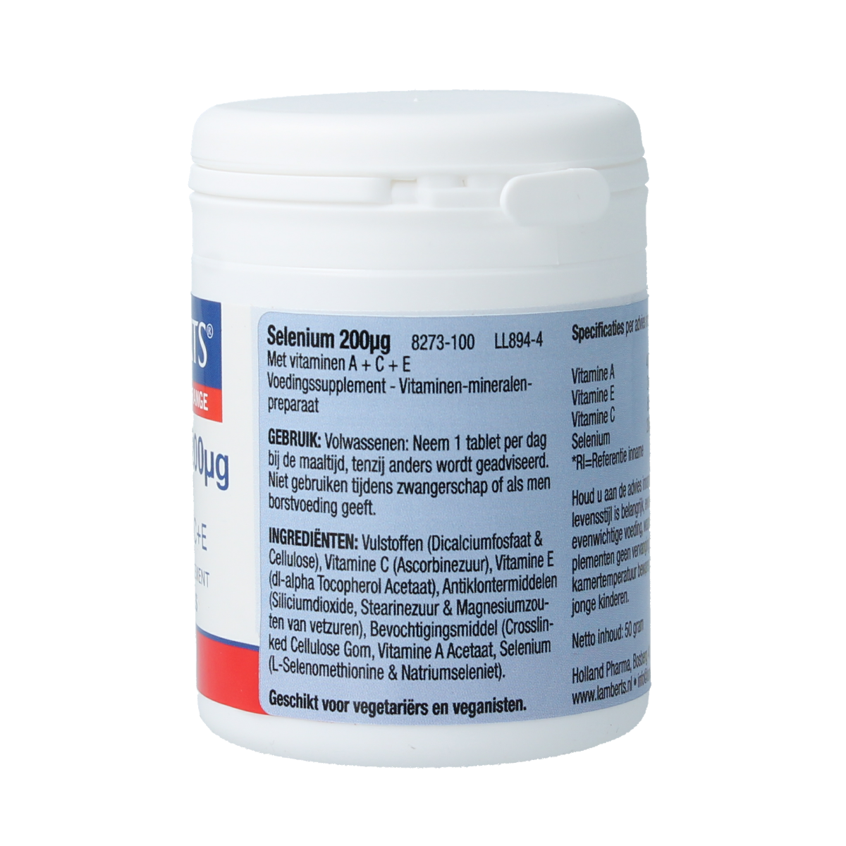 Lamberts Selenium 200mcg met vitamine A C E 100.00 Tabletten