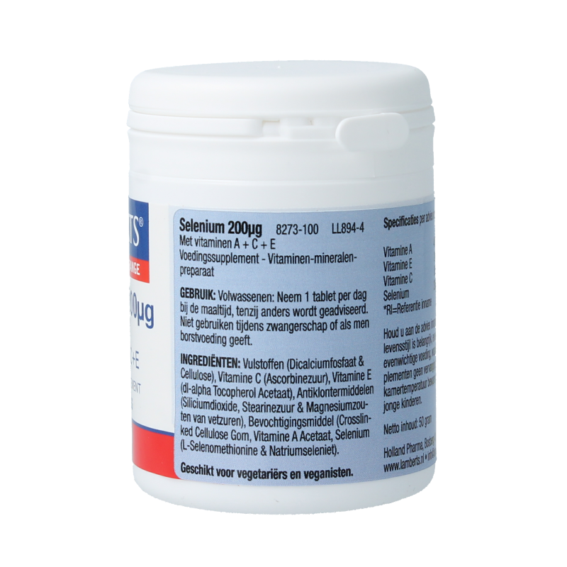 Lamberts Selenium 200mcg met vitamine A C E 100 Tabletten