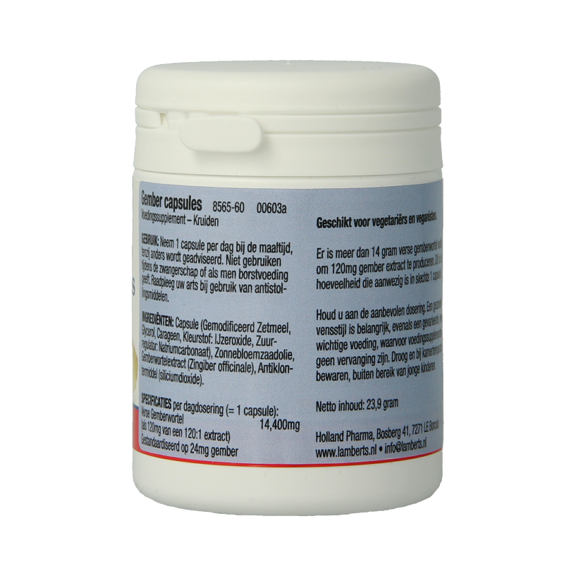 Lamberts Gember (ginger) 60 Vegetarische capsules