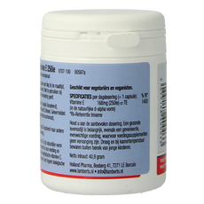 Lamberts Vitamine E 250IE natuurlijk 100 Vegetarische capsules