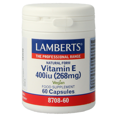 Lamberts Vitamine E 400IE natuurlijk 60.00 Vegetarische capsules