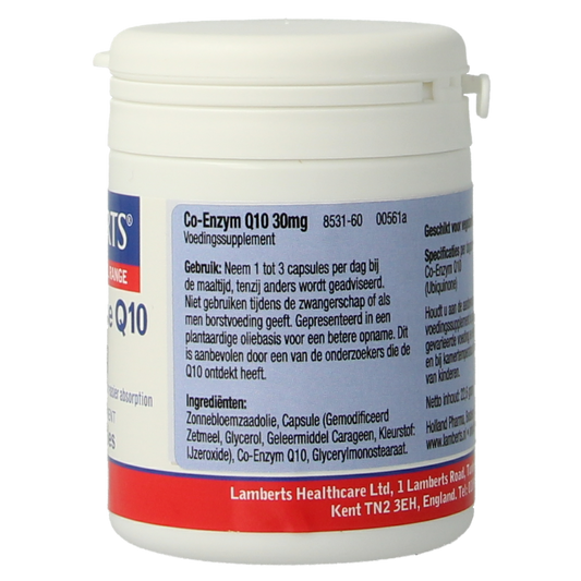 Lamberts Co enzym Q10 30mg 60.00 Vegetarische capsules