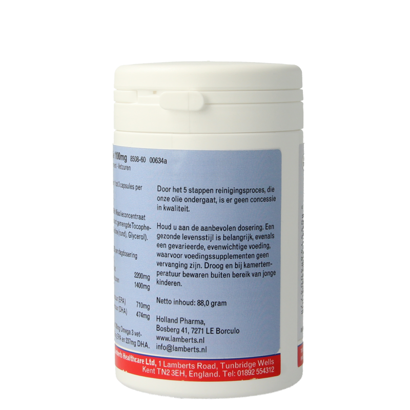 Lamberts Pure visolie 1100mg omega 3 60 Capsules