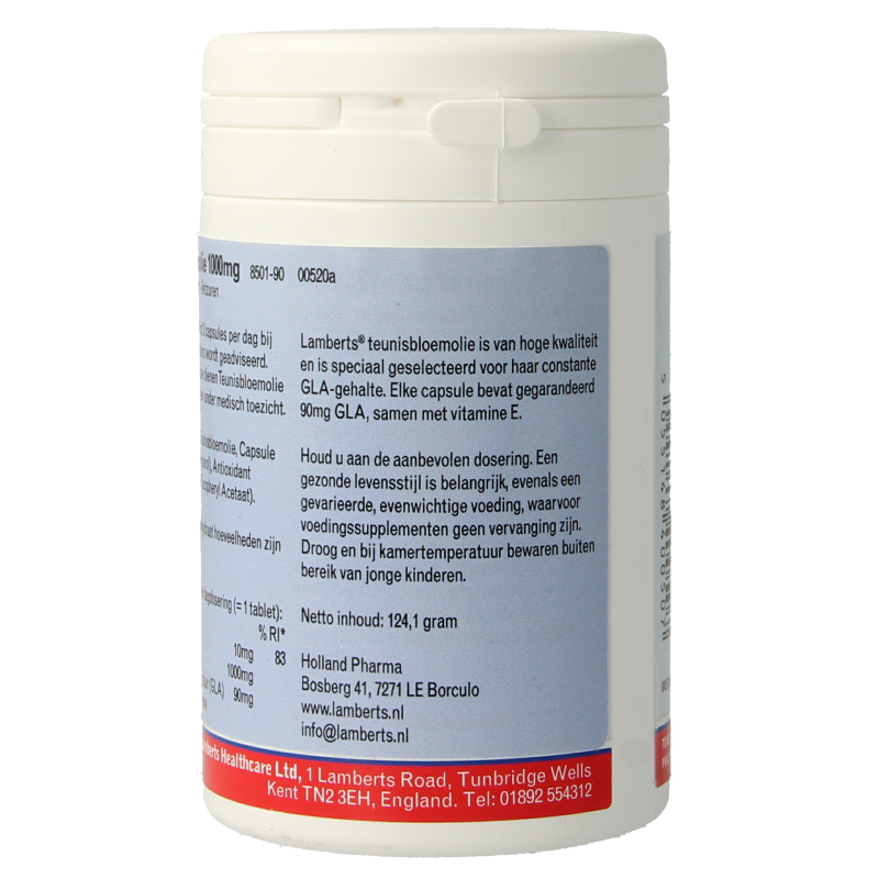 Lamberts Teunisbloemolie 1000mg (pure evening primrose) 90 Capsules