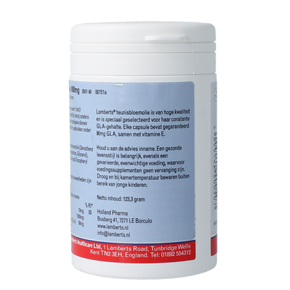Lamberts Teunisbloemolie 1000mg (pure evening primrose oil) 90.00 Capsules