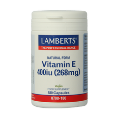 Lamberts Vitamine E 400IE natuurlijk 180 Vegetarische capsules