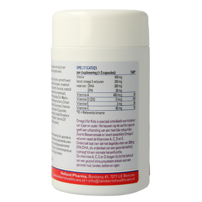 Lamberts Visolie omega 3 for kids 100 Capsules