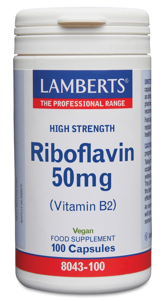 Lamberts Vitamine B2 50mg (riboflavine) 100 Vegetarische capsules