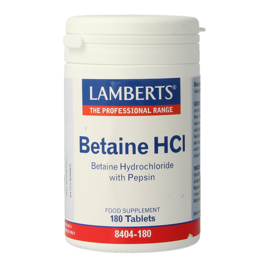 Lamberts Betaine HCL 324mg/Pepsine 5mg 180 Tabletten