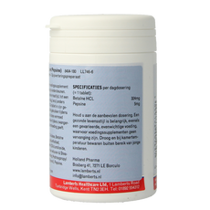Lamberts Betaine HCL 324mg/Pepsine 5mg 180 Tabletten