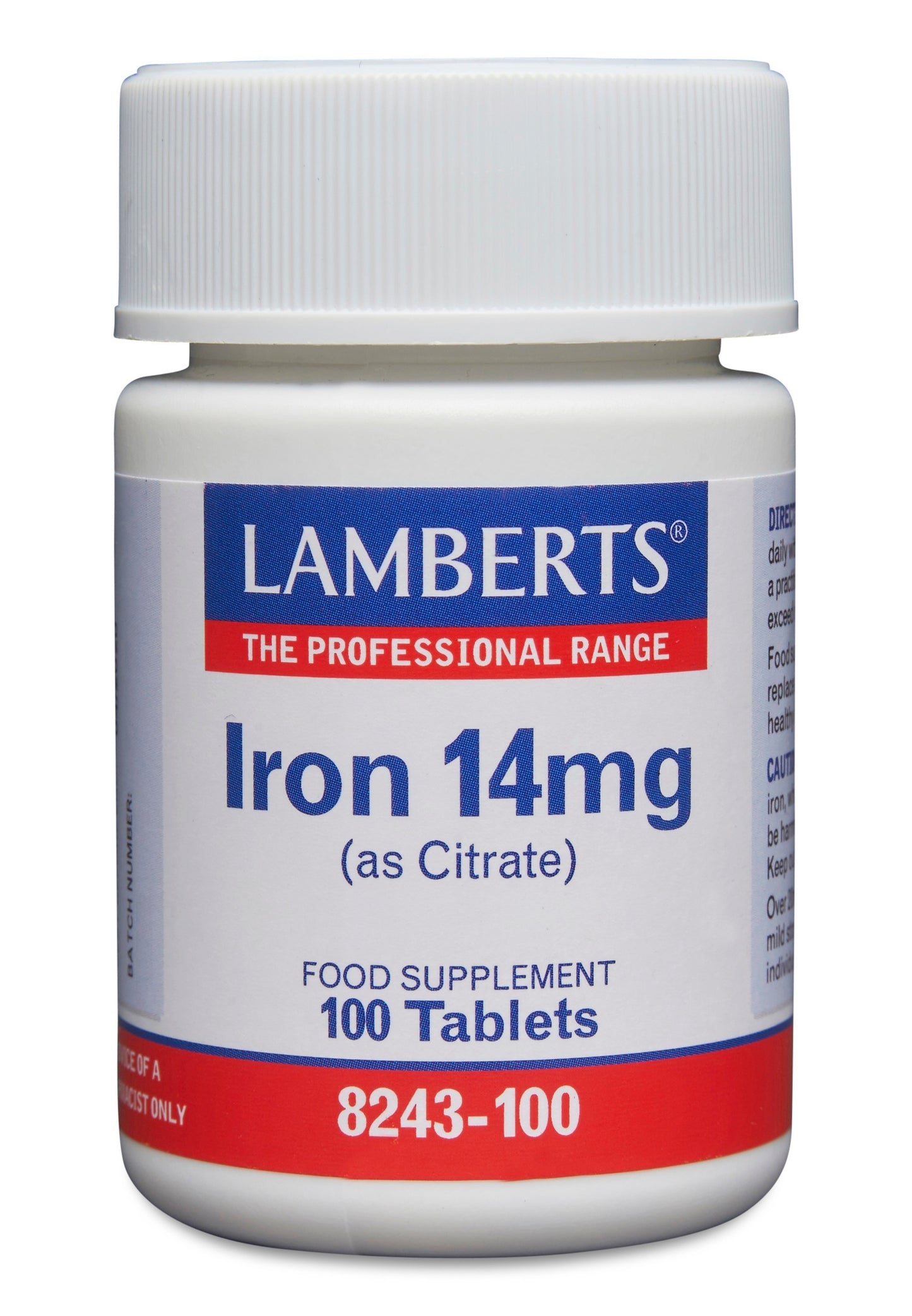 Lamberts IJzer citraat 14mg 100 Tabletten