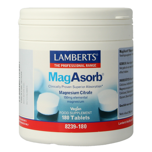 Lamberts MagAsorb (magnesium citraat) 150mg 180 Tabletten