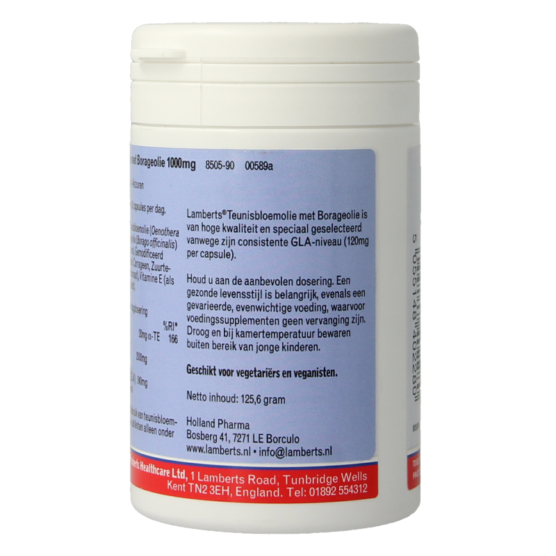 Lamberts Teunisbloem met borageolie 1000mg 90 Capsules