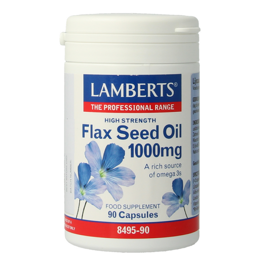 Lamberts Lijnzaadolie (flaxseed oil) 1000mg 90 Vegetarische capsules
