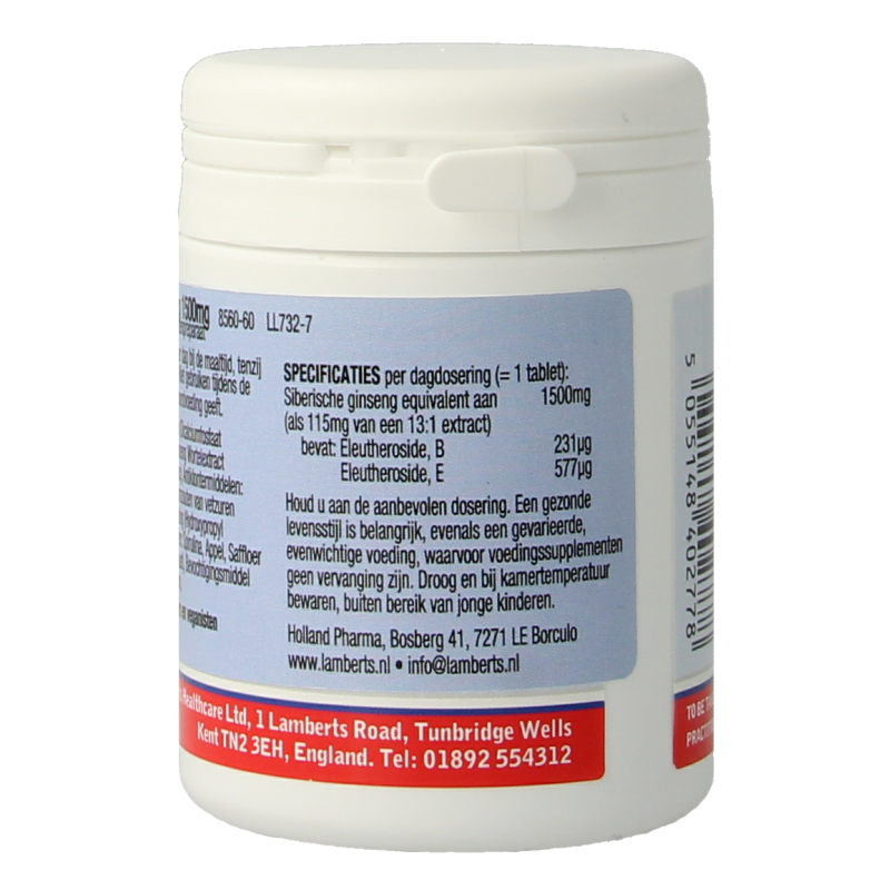Lamberts Ginseng Siberisch 1500mg 60 Tabletten