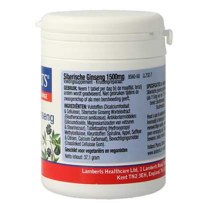 Lamberts Ginseng Siberisch 1500mg 60.00 Tabletten